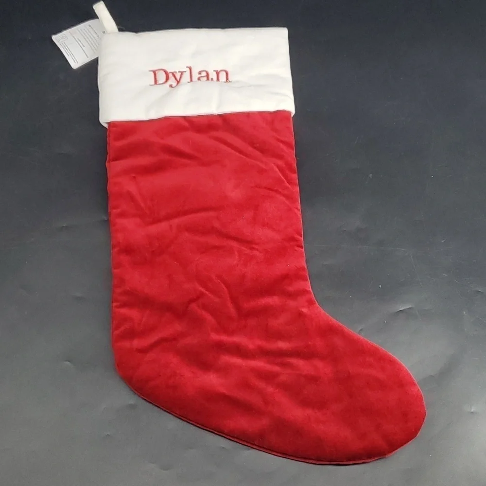 NEW DYLAN Pottery Barn Christmas Stocking Holiday Gift